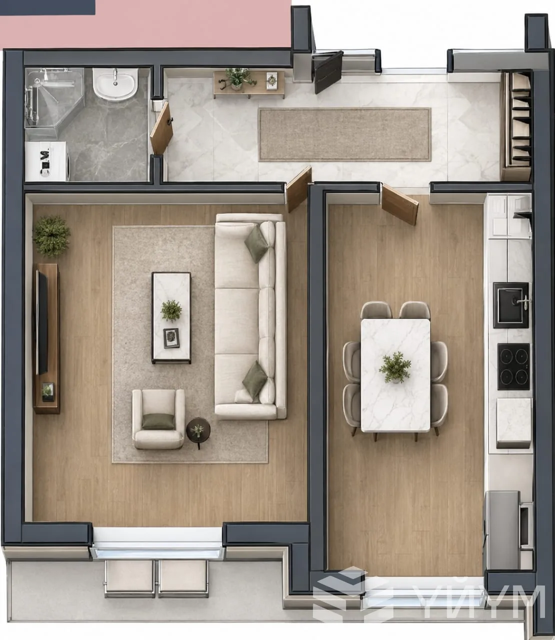 1-к. квартира, 35 м² — фото 3