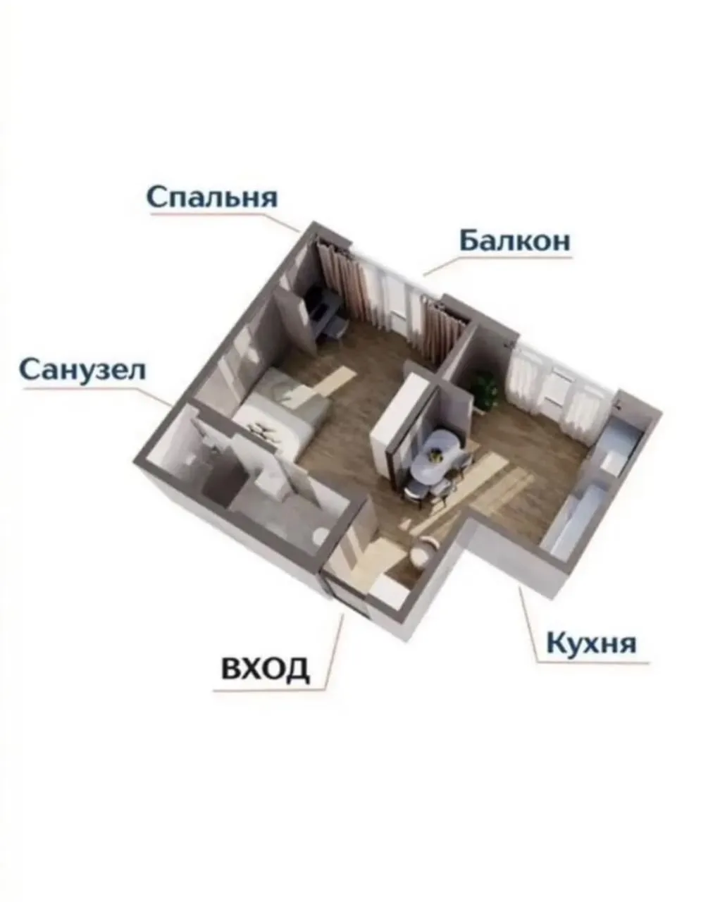 1-к. квартира, 33 м² — фото 3