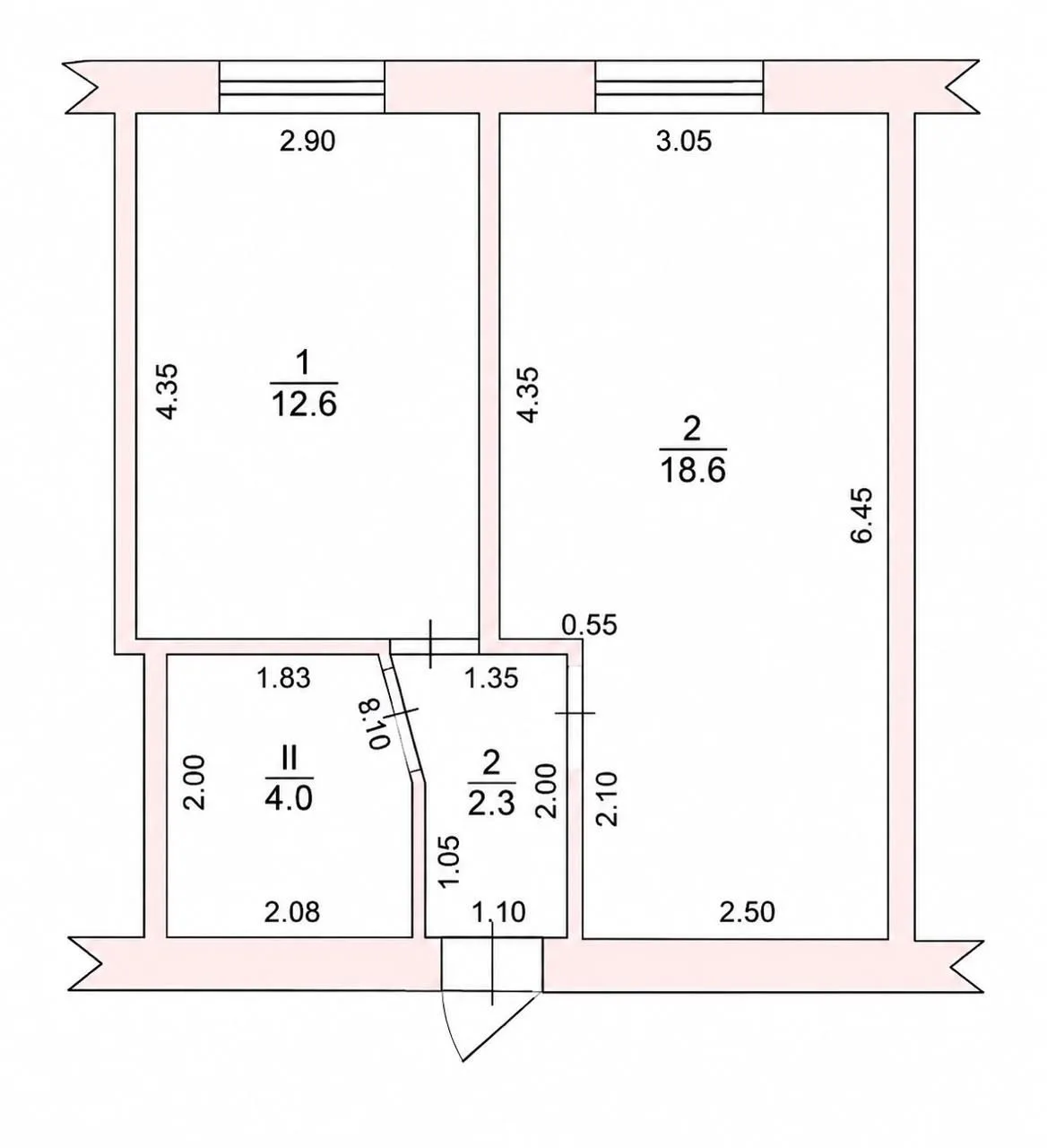 1-к. квартира, 38 м² — фото 5