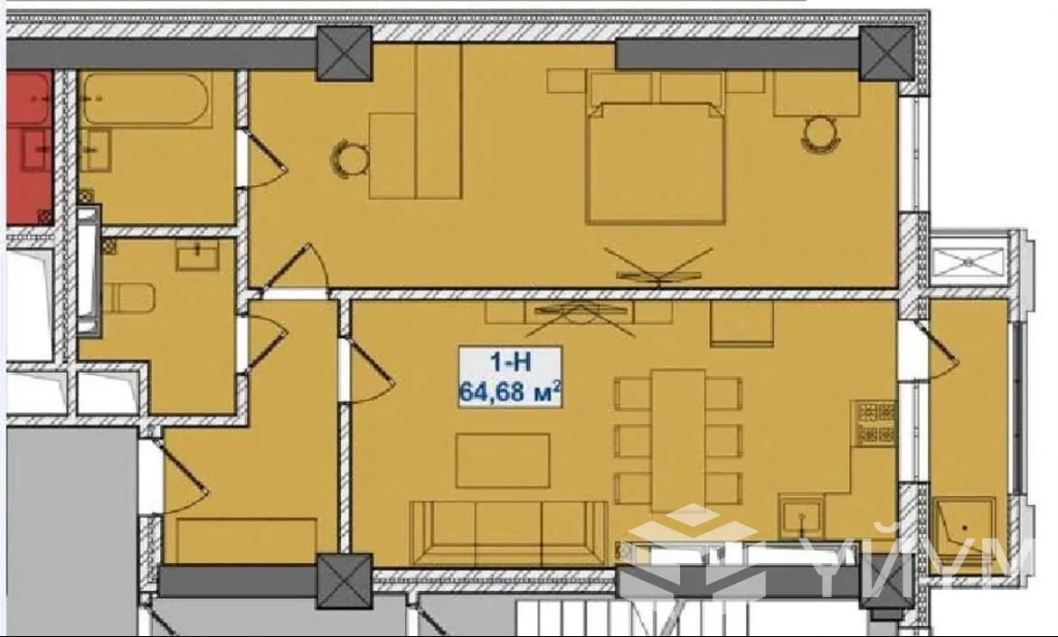2-к. квартира, 64 м² — фото 4