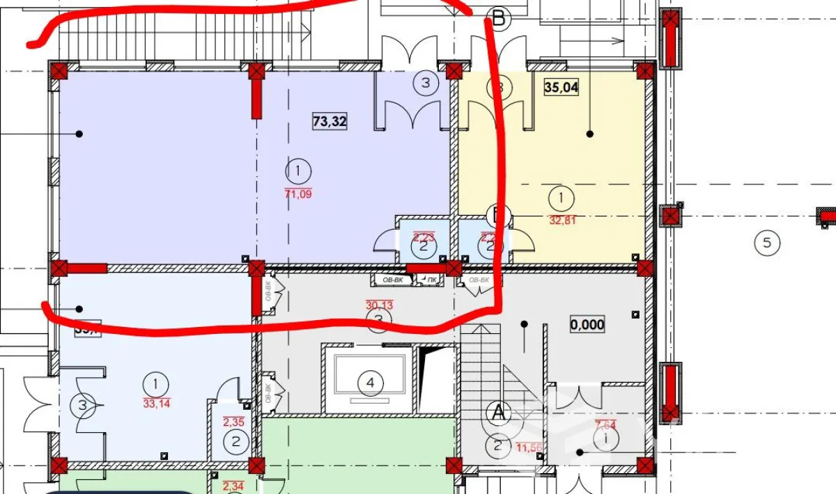 -к. квартира, 73 м² — фото 3