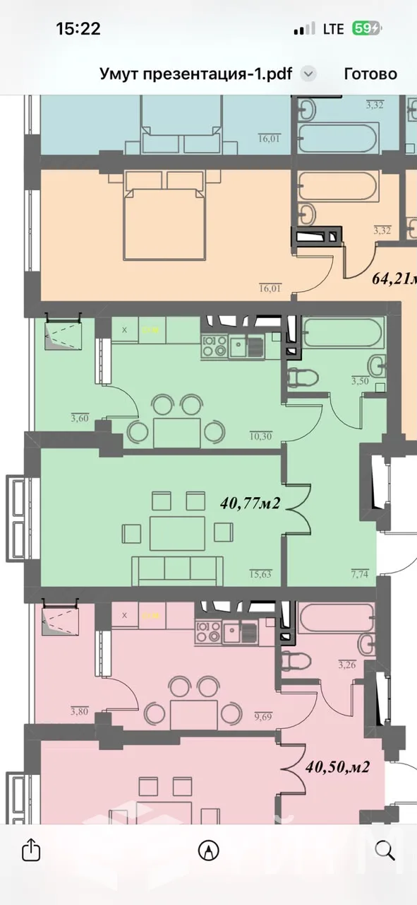 1-к. квартира, 40 м² — фото 4